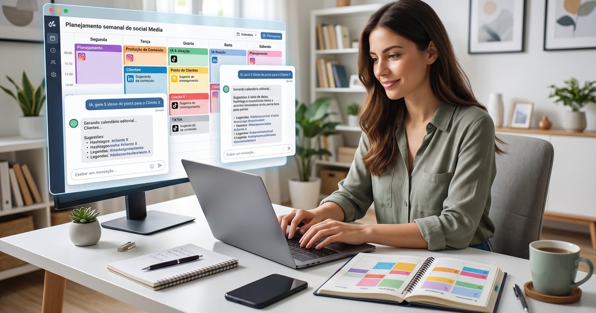 Rotina de Social Media: Como Planejar a Semana com IA